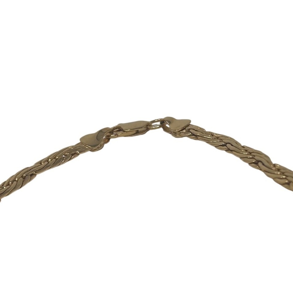 Vintage 24KGP Gold Plated Braided Twisted Rope Chain Necklace 23 Inch Minimalist - Picture 3 of 6